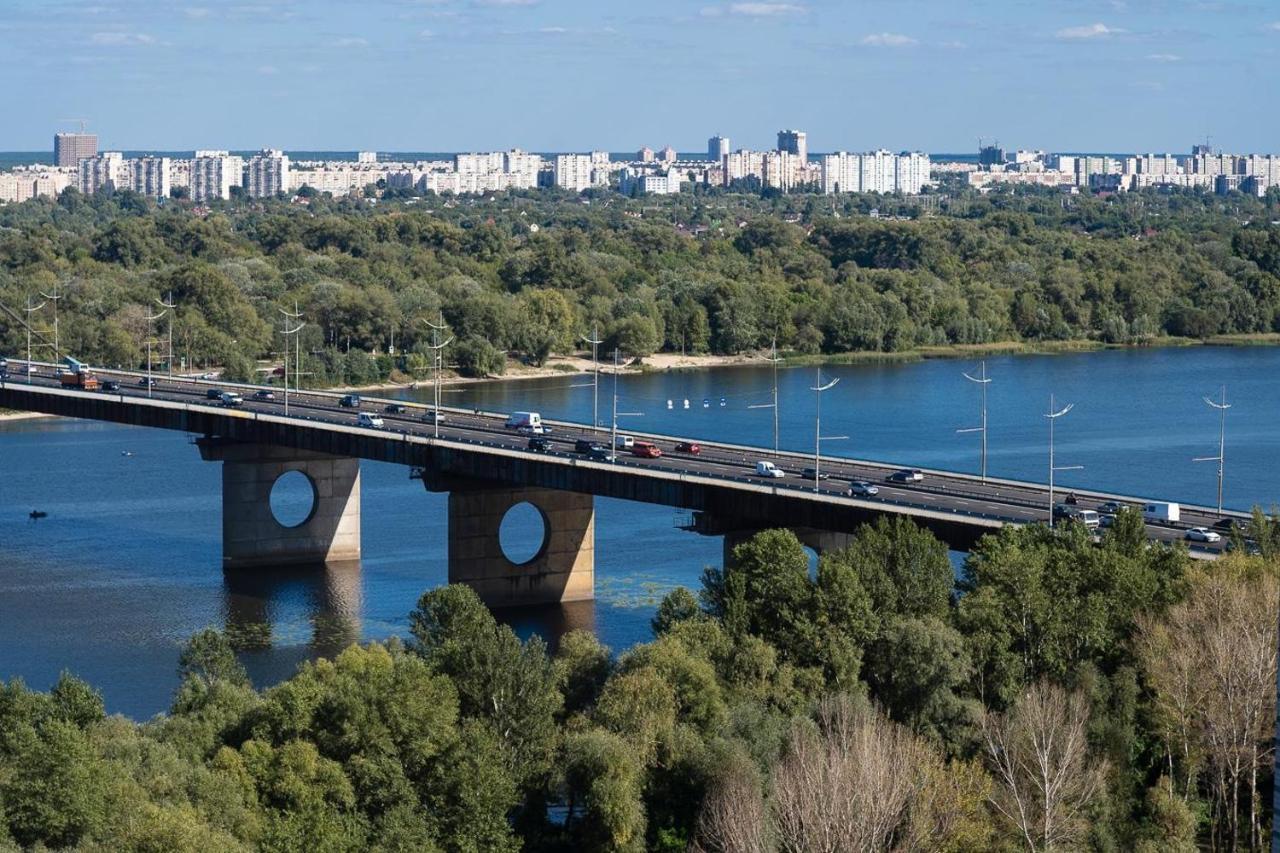 Exquisite Panoramic Views Apartment Dnipro Embankment Київ Екстер'єр фото